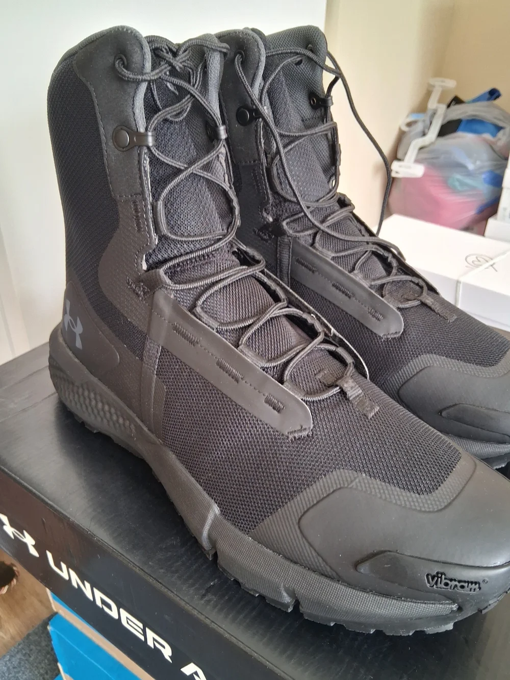 Under Armour Men's US SIZE 13 Black Tactical Lace-Up Boots NEW WITH BOX